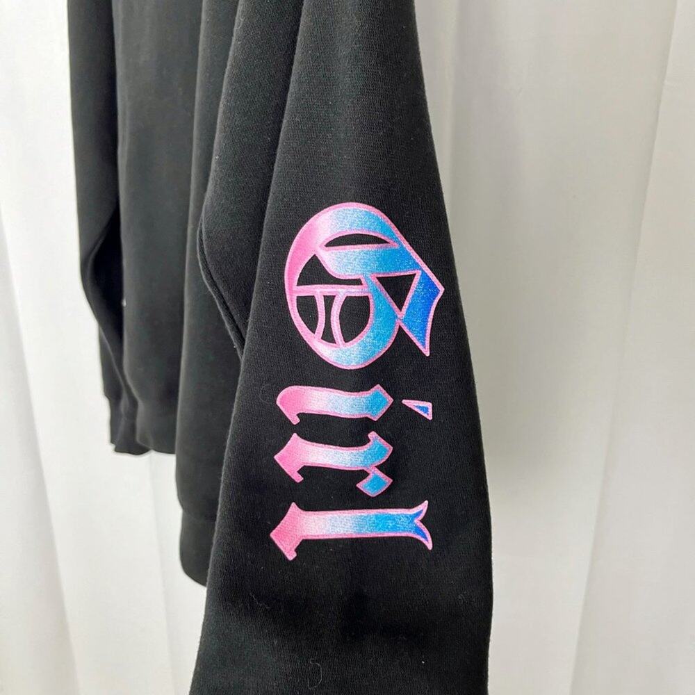 B. Simone Size L Baby Girl Pullover Crew Neck Sweatshirt Black - Picture 5 of 8